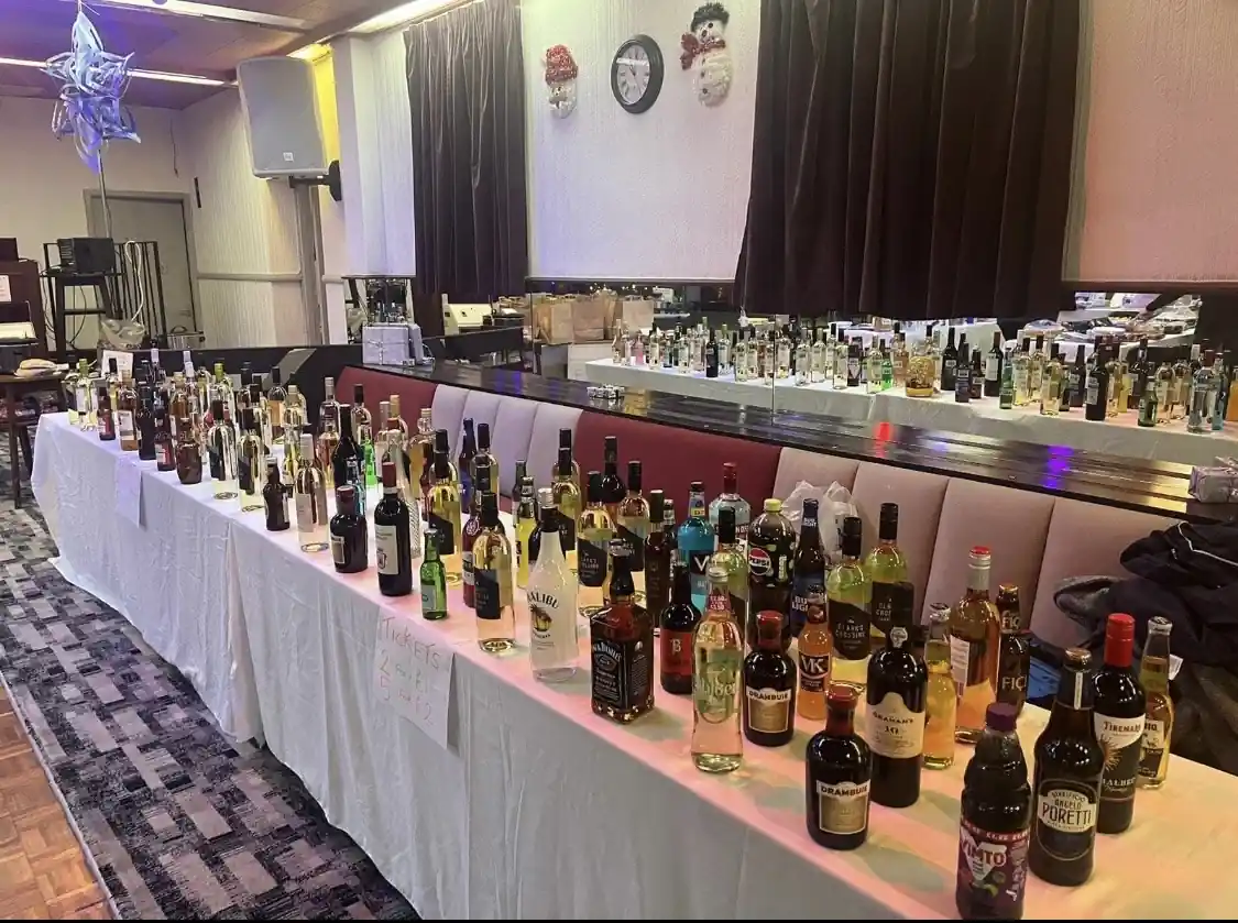 Charity booze raffle
