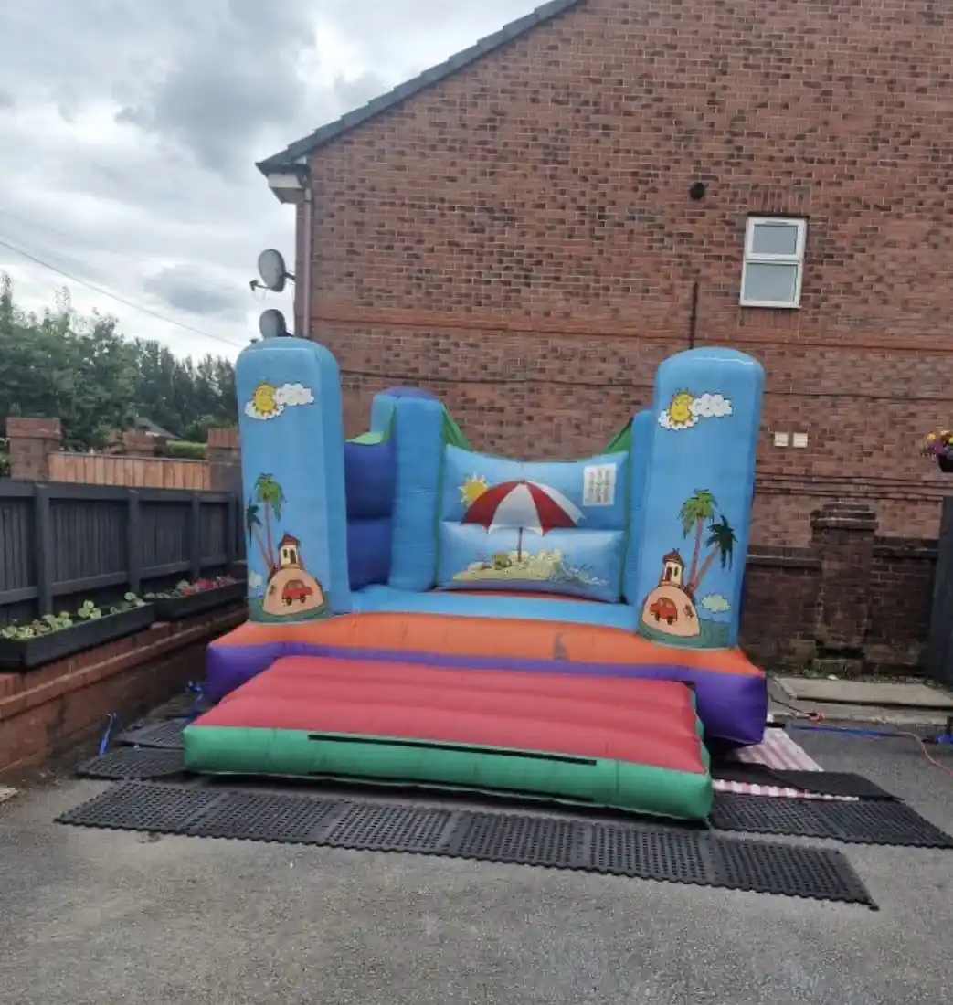 The bouncy castle at Astley Community Club