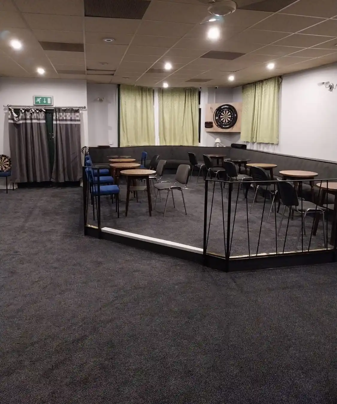 The meeting room set up for a workshop